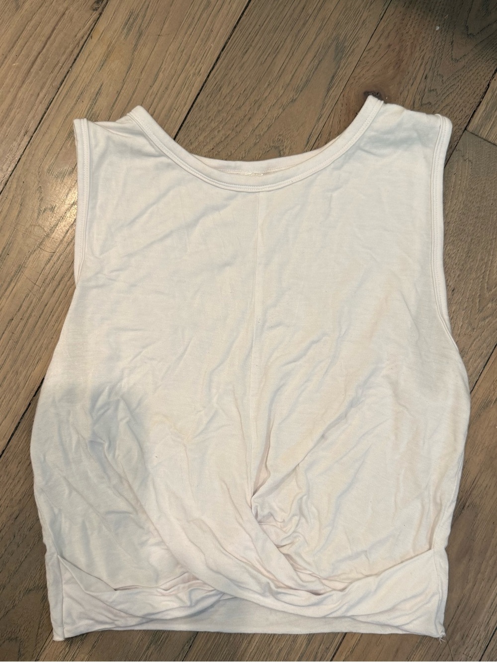 ALO Twist-Front Sleeveless Tank Top - White - small